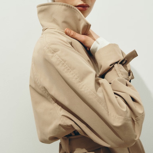 H&M Tan Belted Trench Coat - Picture 10 of 10